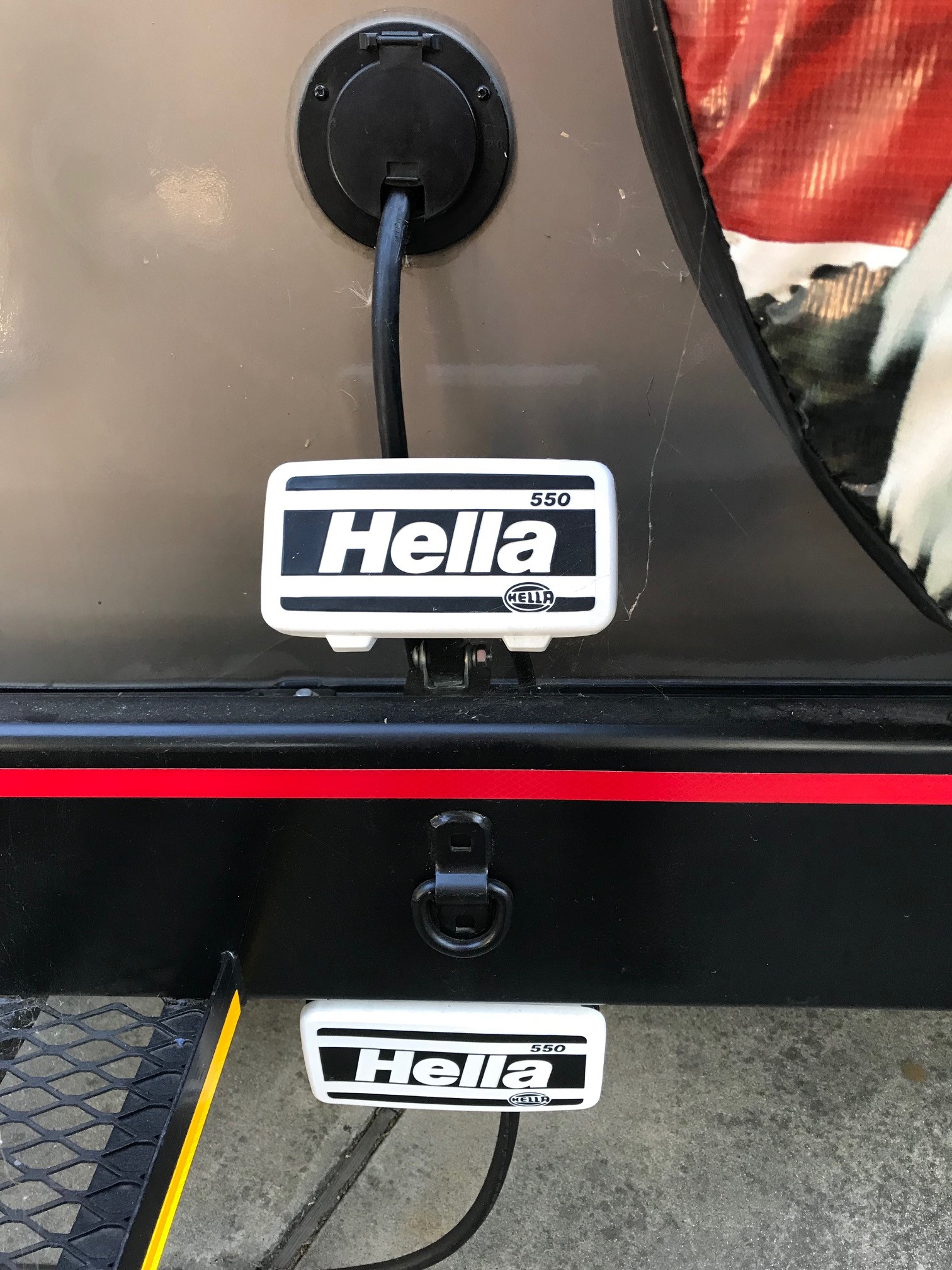 Hella bumper mounted back up lighting