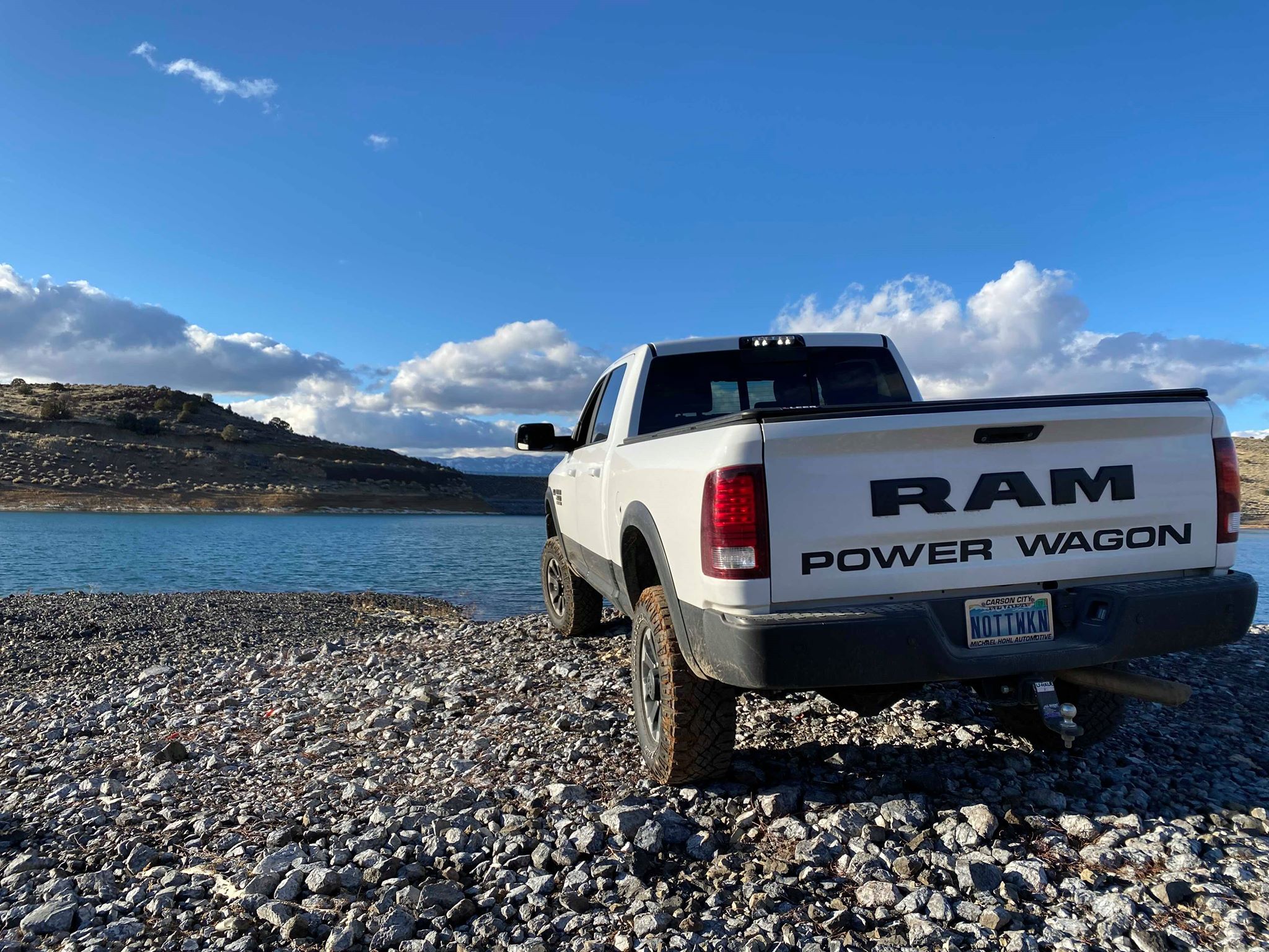 The pond and Power Wagon